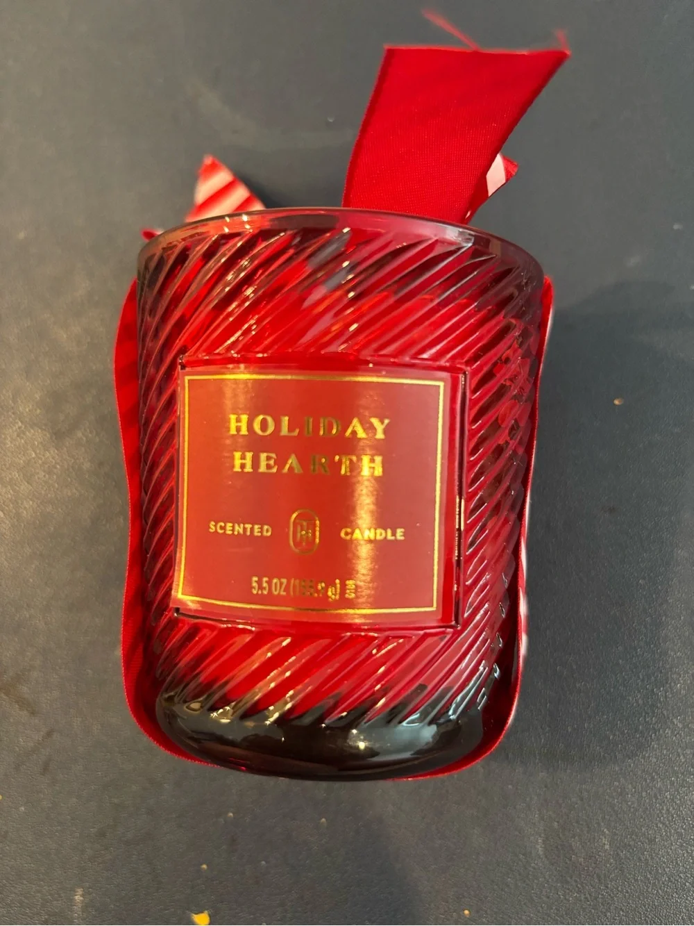 Threshold Holiday Hearth Scented Candle - Red